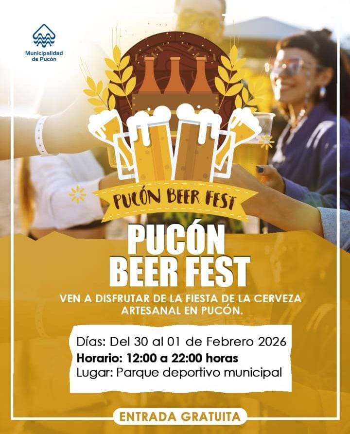 Afiche de ¡IMPERDIBLE! ¡PUCON BEER FEST 2026! 🍻✨