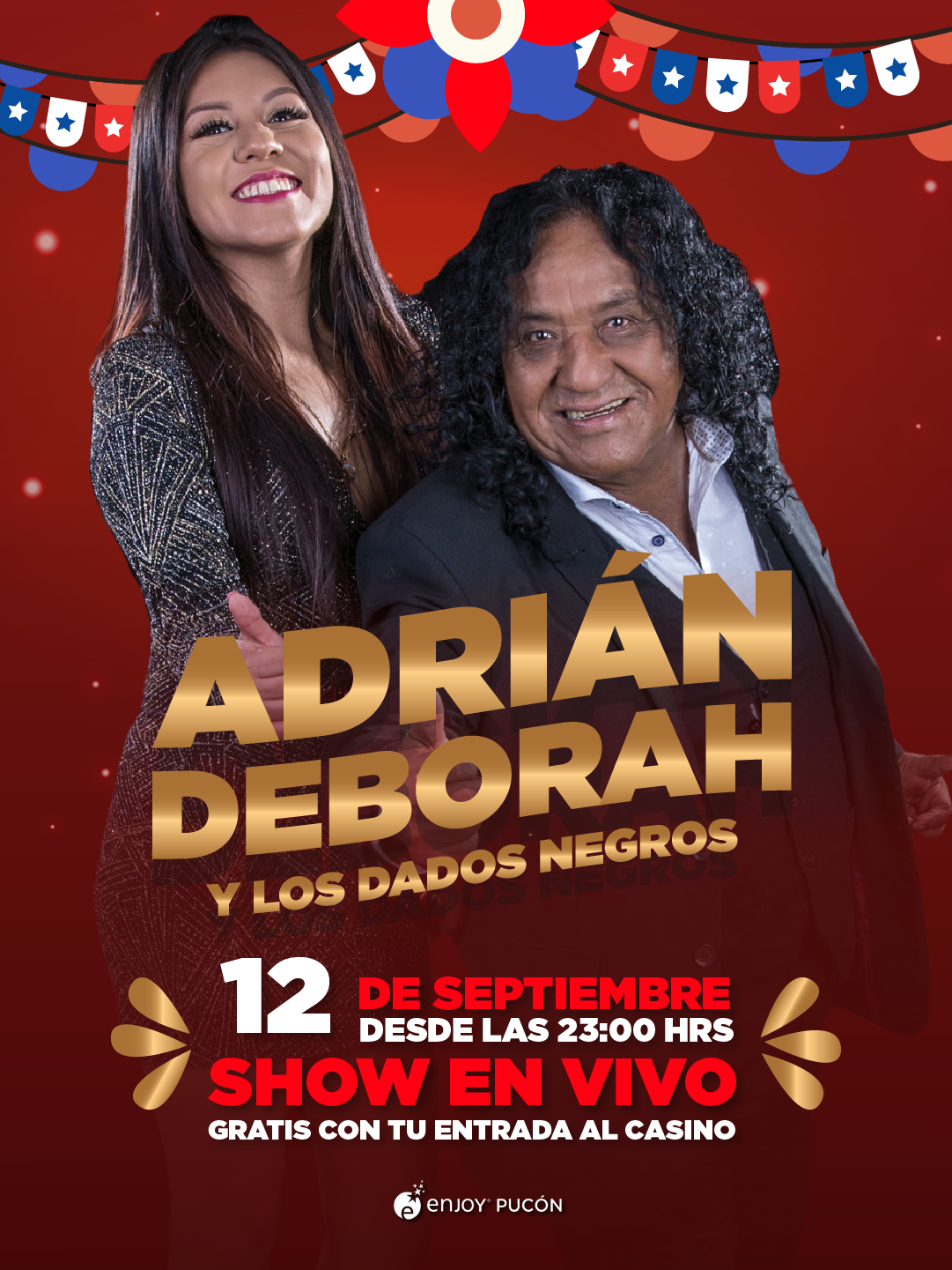 Afiche de ADRÍÁN DEBORAH Y LOS DADOS NEGROS