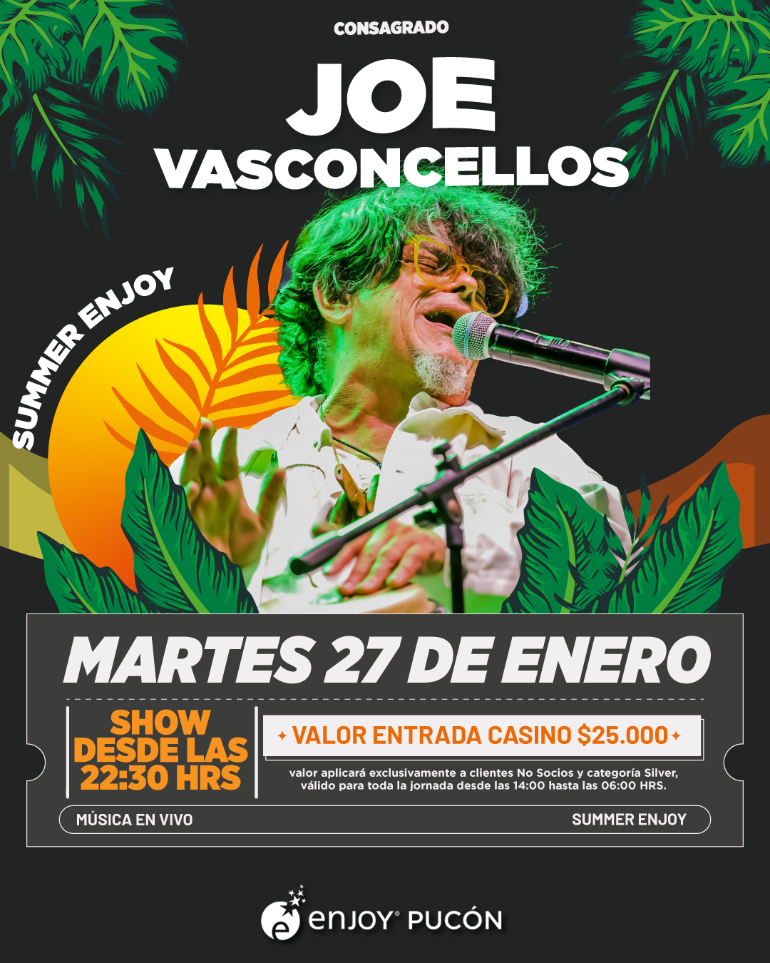Afiche de JOE VASCONCELLOS EN SUMMER ENJOY  💃🔥🕺