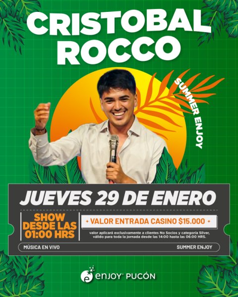 🎤🔥 CRISTOBAL ROCCO EN SUMMER ENJOY 🌴
