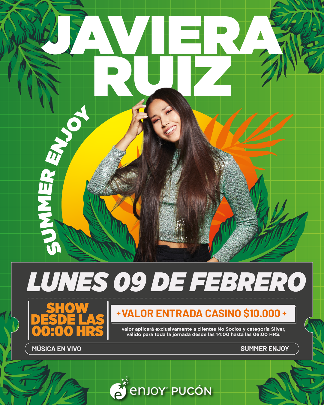 Afiche de 🎤 JAVIERA RUIZ EN ENJOY PUCON 🎤