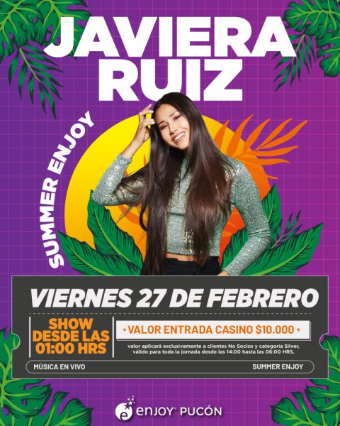 ✨🎤 JAVIERA RUIZ EN VIVO – SUMMER ENJOY 🌴🔥