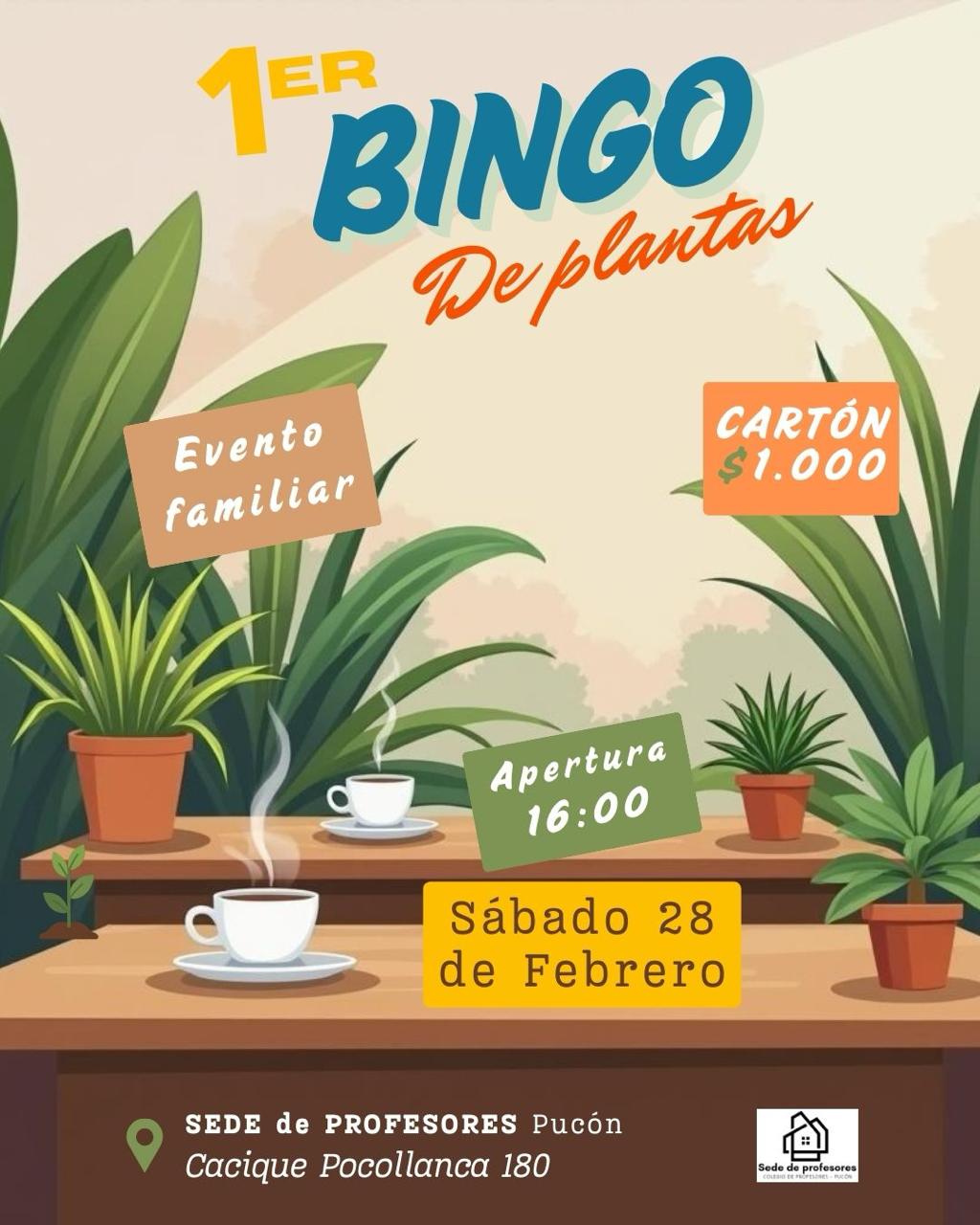Afiche de Bingo de Plantas