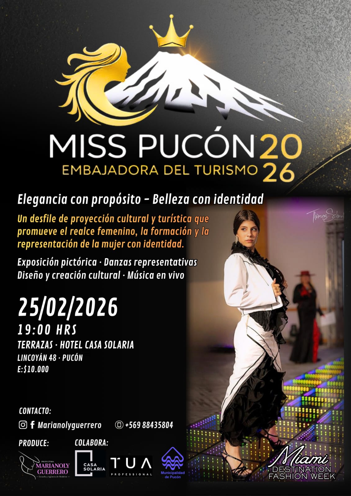 Afiche de 🌟👑 MISS PUCÓN 2026 👑🌟 💫 Embajadora del Turismo 💫