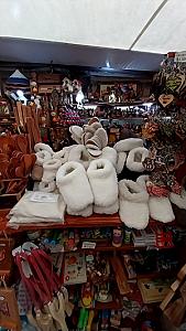 Pantuflas de cuero de obeja