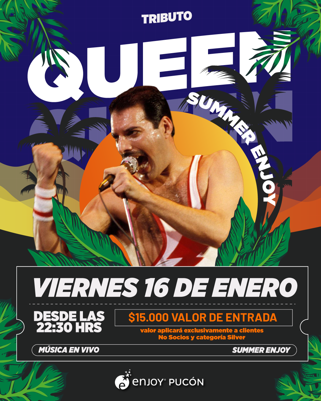 Afiche de 👑🎤 TRIBUTO A QUEEN – SUMMER ENJOY 🎤👑