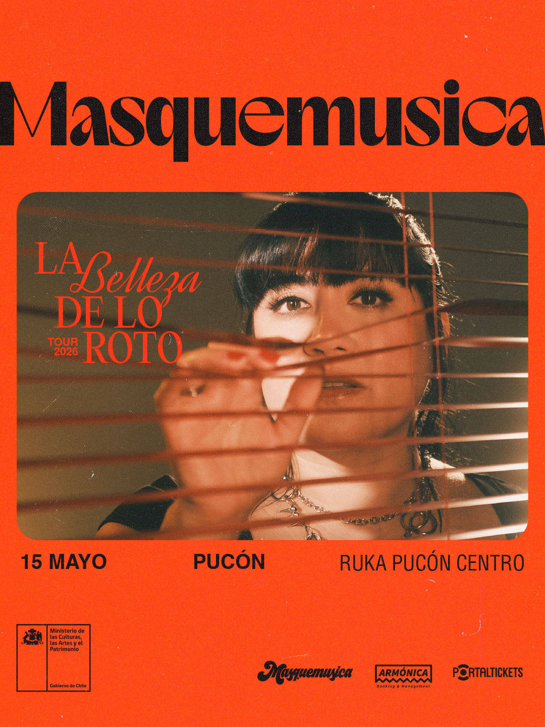 Afiche de Masquemusica en Rukapucon Pizzería