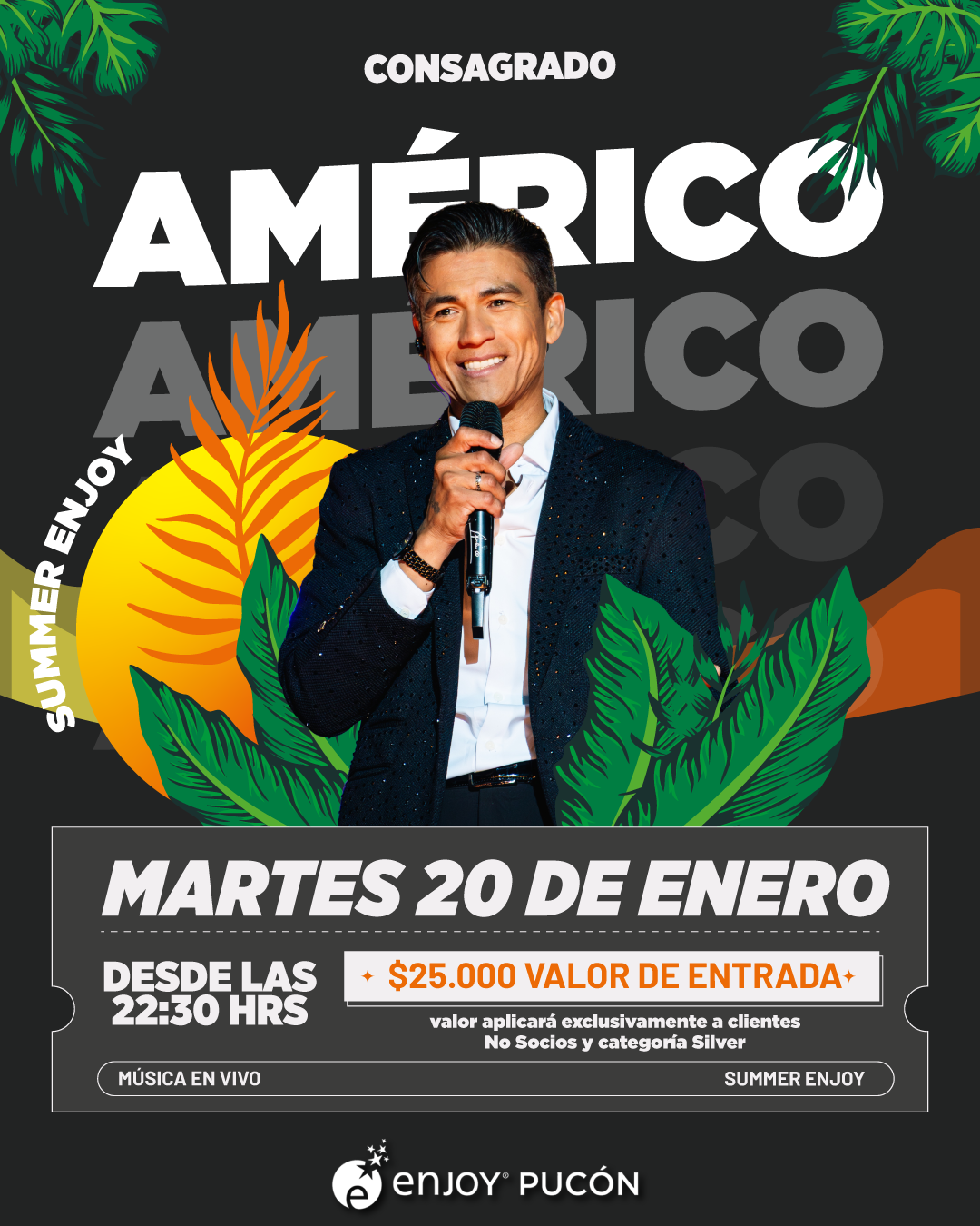 Afiche de CONSAGRADOS - AMERICO - SUMMER ENJOY