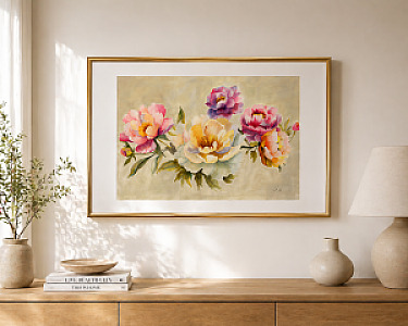 Pintura Acuarela - Danza de las flores