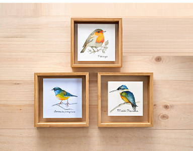 3 Pajaritos en acuarela