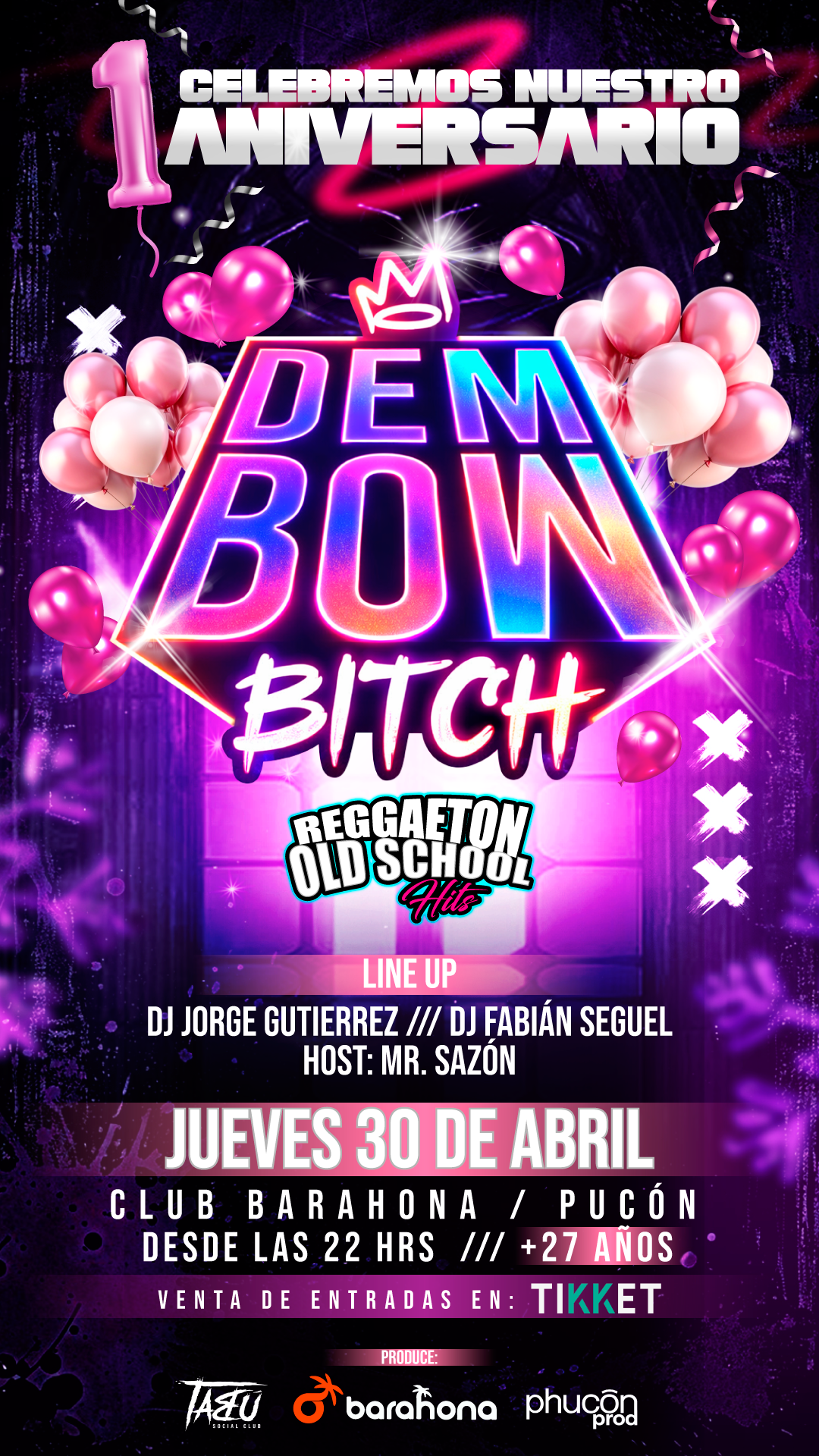 Afiche de 🔥 DEMBOW, BITCH! — ANIVERSARIO #1 🔥